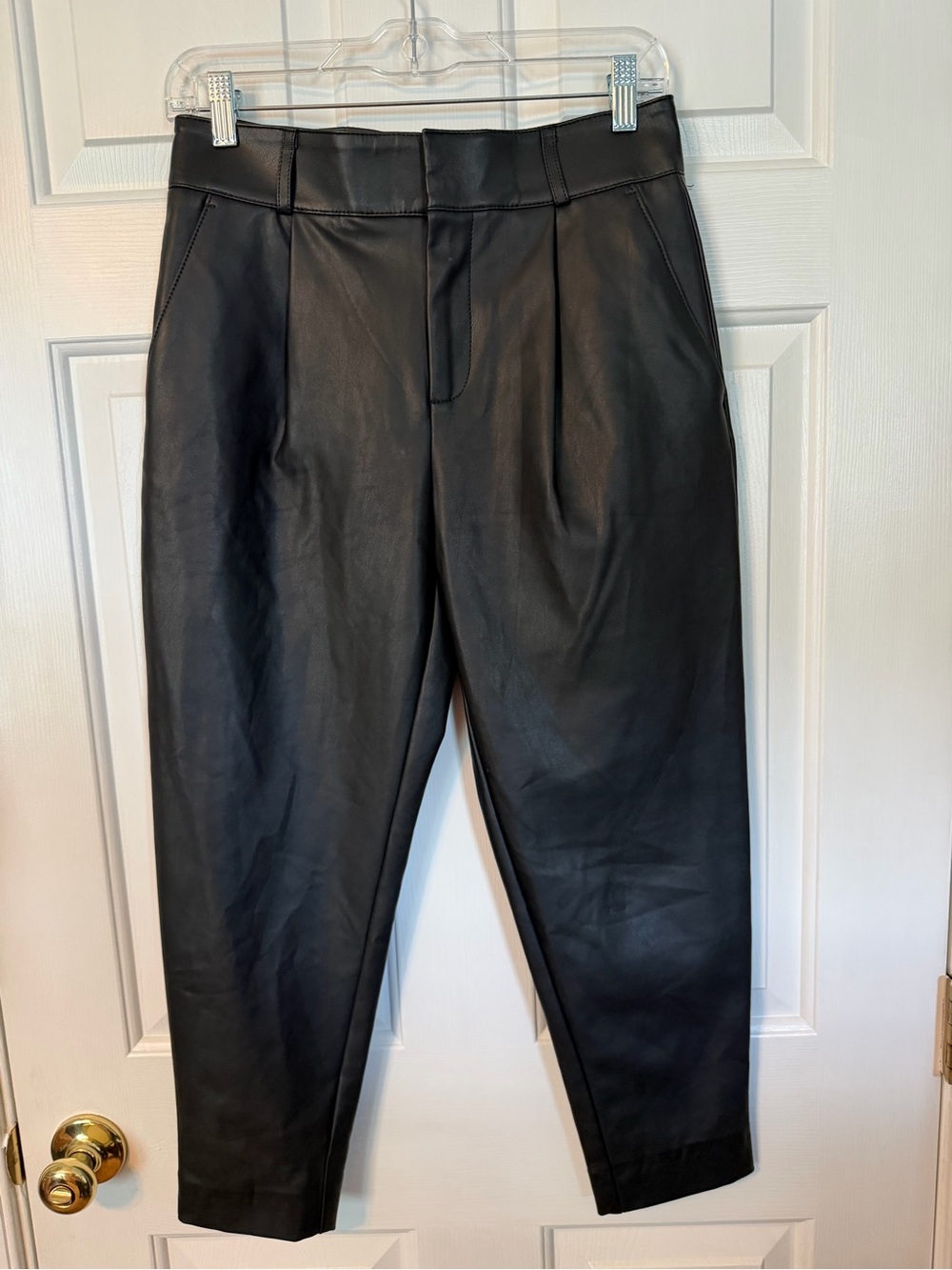 Banana Republic Black Faux Leather Dress Pants